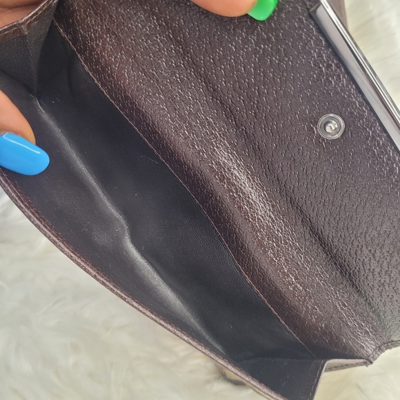 🔹️GUCCI 🔹️canvas long wallet with BOX ✨️🤎 - Picture 8 of 11